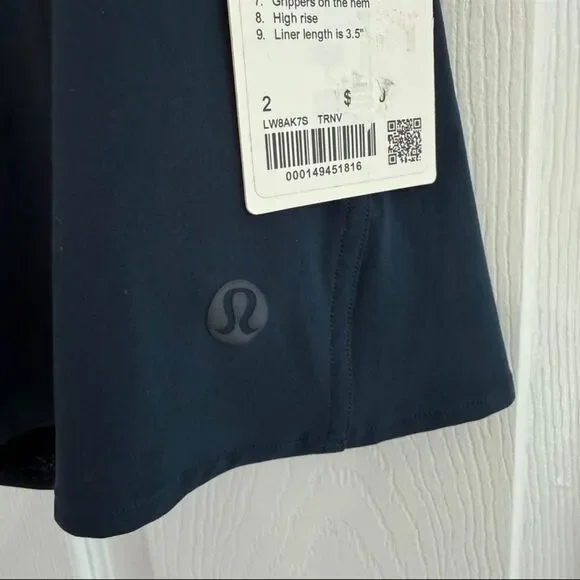 Lululemon Lightweight High-Rise Tennis Navy Blue Skirt. - Picture 5 of 9